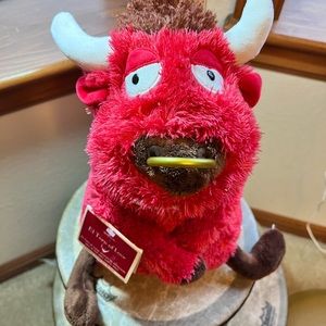 El Toro of Love Talking Red Plush Bull Smiling w/tag Valentines Day Gift Cuddly